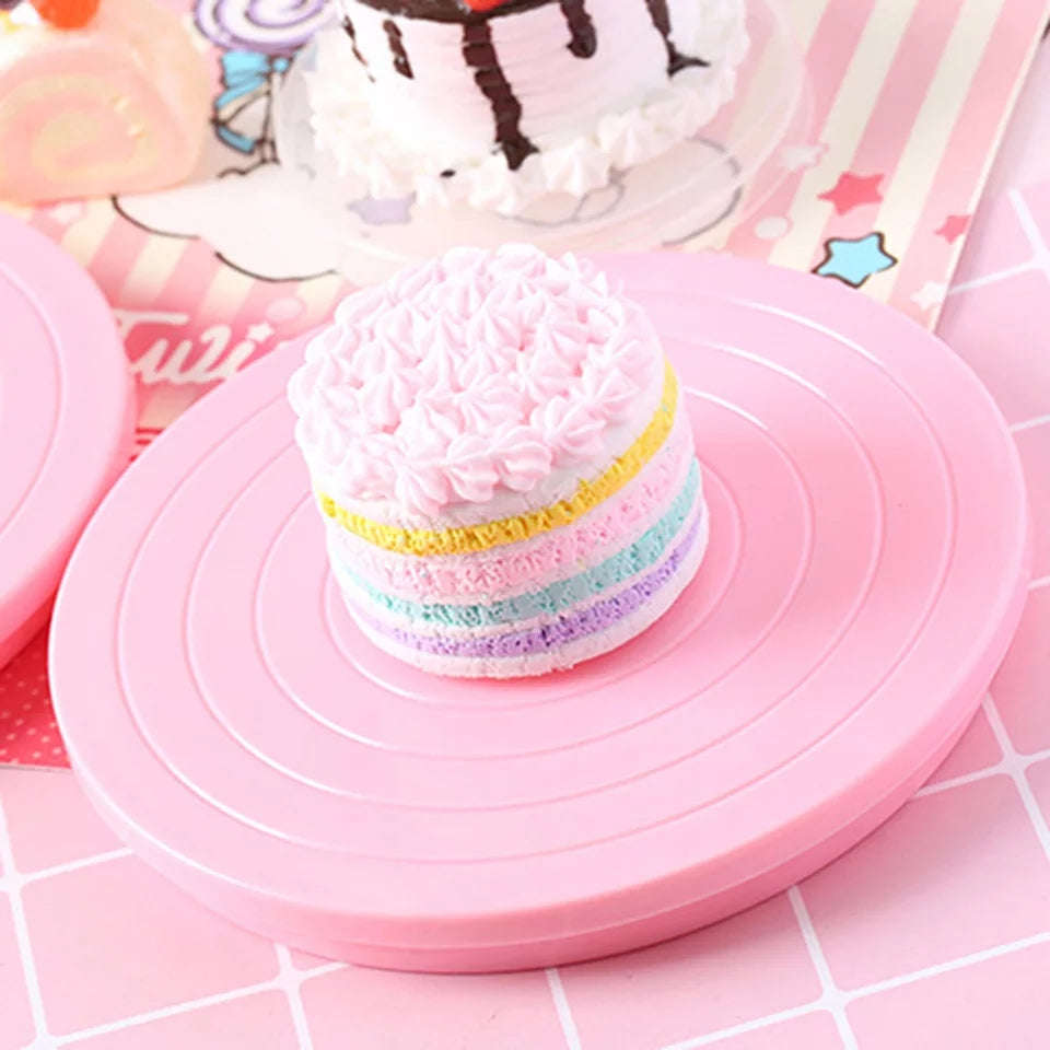 Mini Rotating cake turntable plastic 14cm