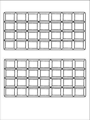 AA107 Hard Plastic Chocolate Mould Chocolate Bar Slab 15x7x0.5cm