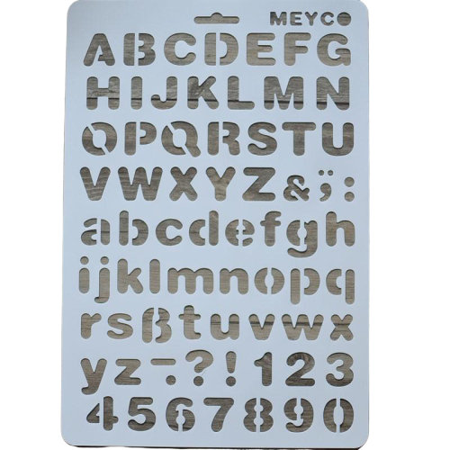 Alphabet A4 Stencil E