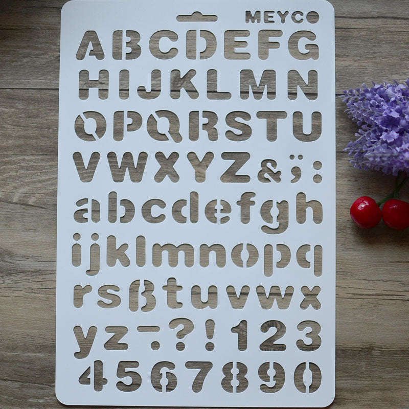Alphabet A4 Stencil E