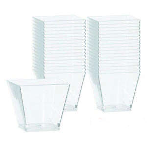 Plastic Dessert Pudding cup, 24pc, PLC030