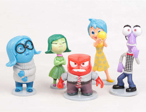 Inside Out, plastic figurine set. perfect to use as cake toppers, NB without packaging