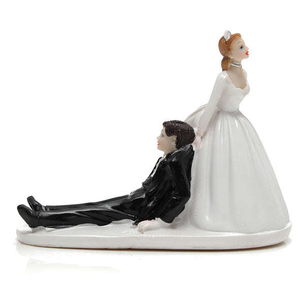 Wedding bride and groom cake topper