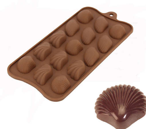 Shell Chocolate truffle silicone mould, L
