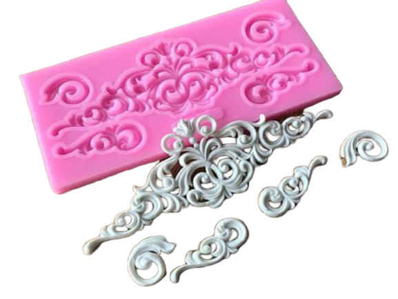Scrolls Border silicone fondant mould-B