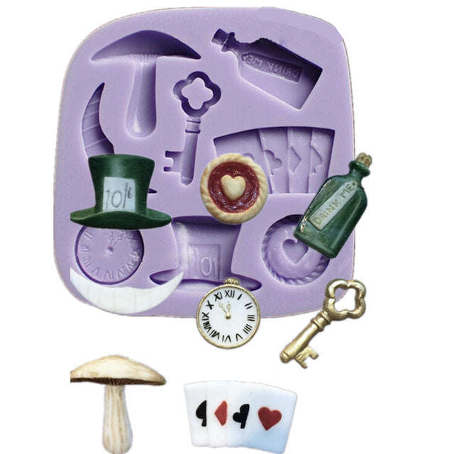 Silicone Fondant Mould Alice In Wonderland