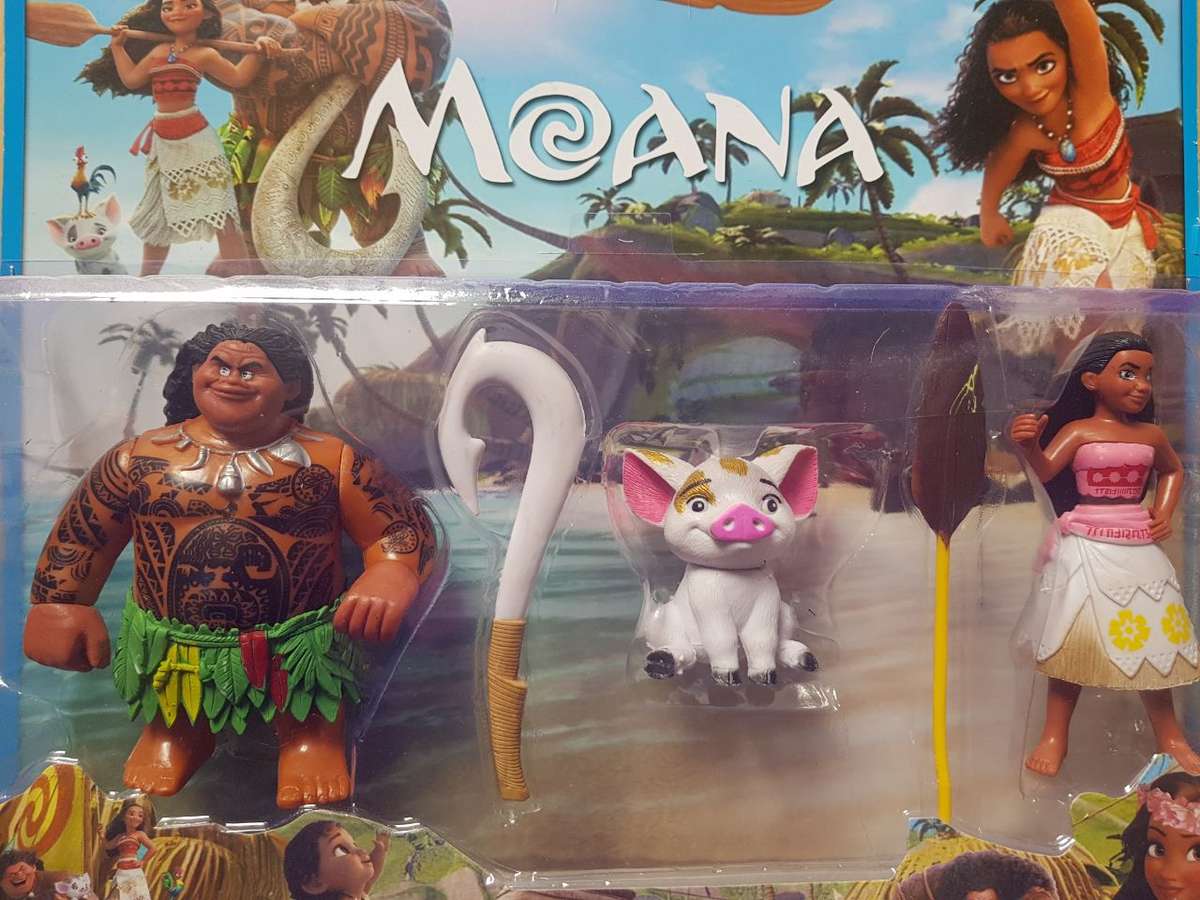Moana Figurine, Maui 11cm, Pig 5.5cm, Moana 11cm