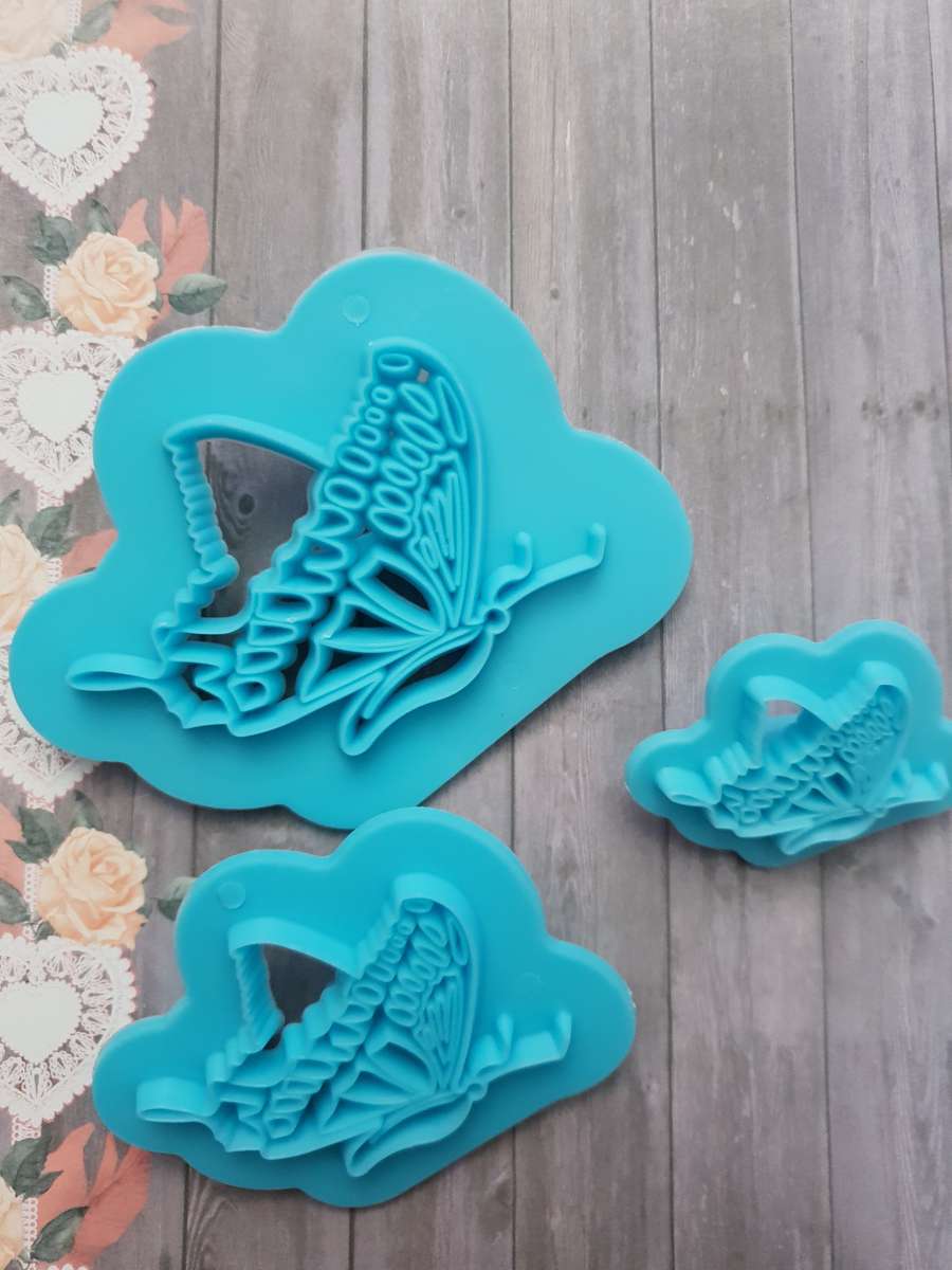 Lace butterfly embosser cutter, 8x5.5cm, 6x4.2cm, 4x3cm
