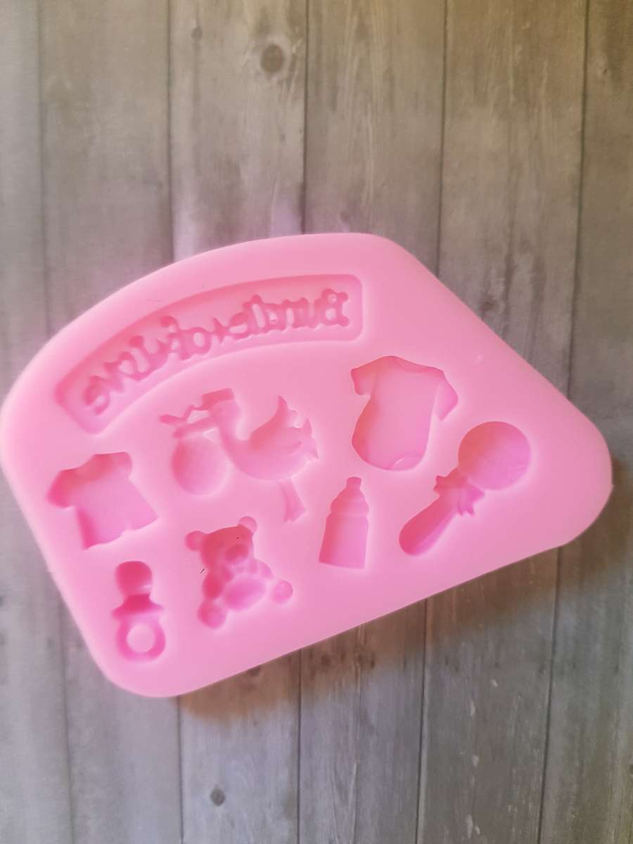 Baby shower  silicone mould 9x7cm
