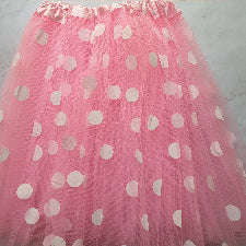 Adult Lady Tutu Skirt - Light Pink Polka Dot 40cm