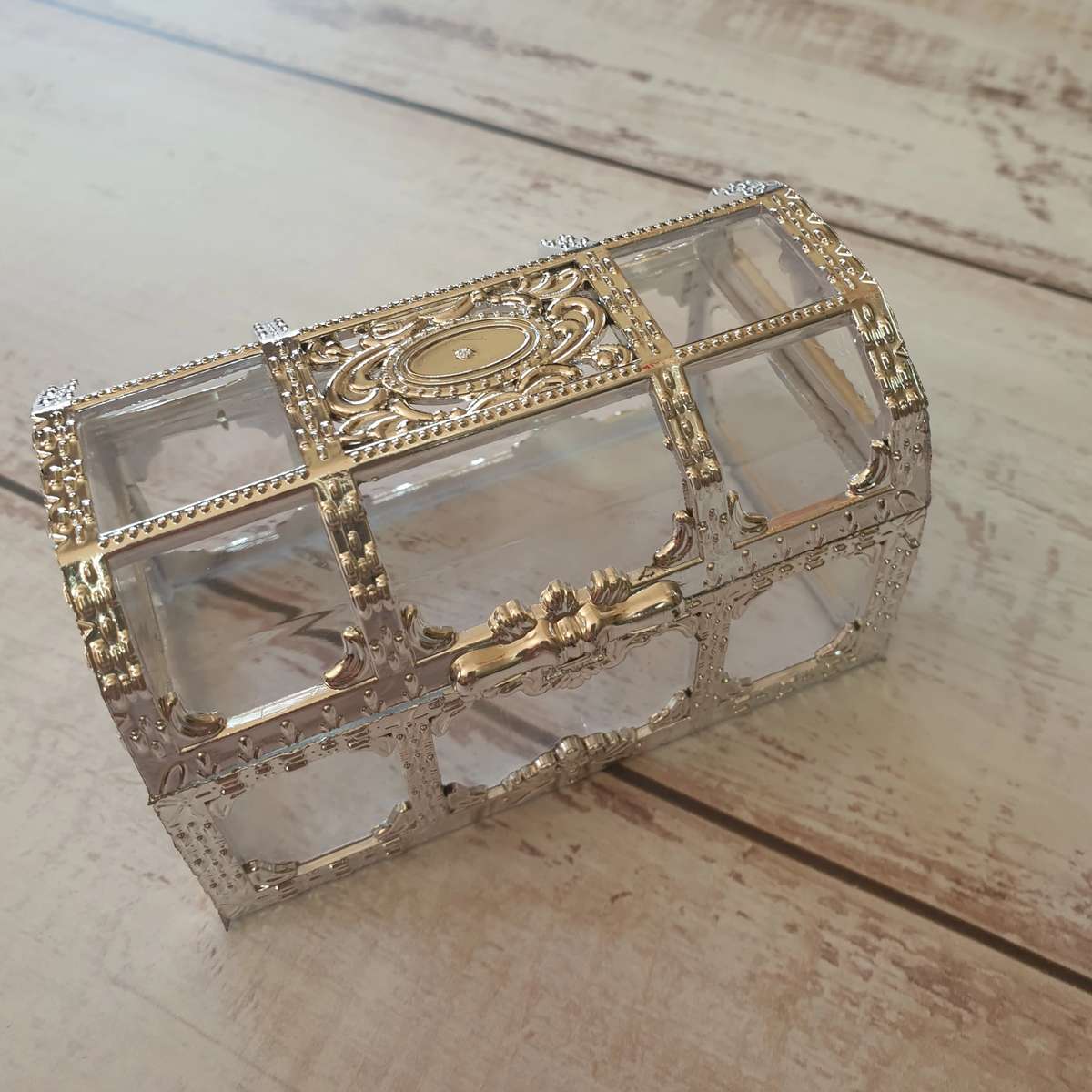 Treasure chest  Silver 8x5x4.5cm