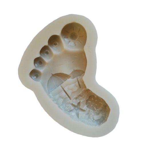 Beach Foot silicone mould, 7x5.3cm
