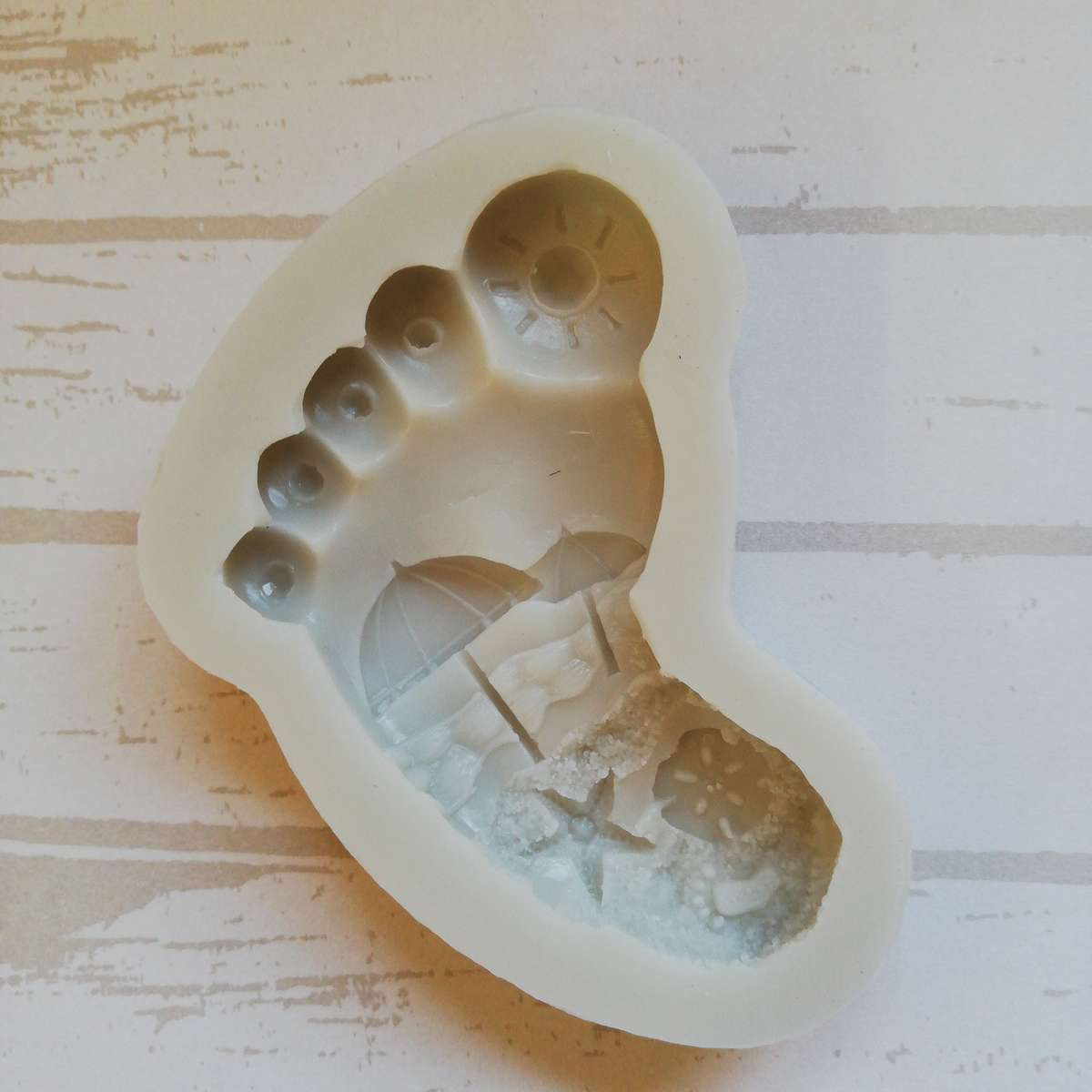 Beach Foot silicone mould, 7x5.3cm