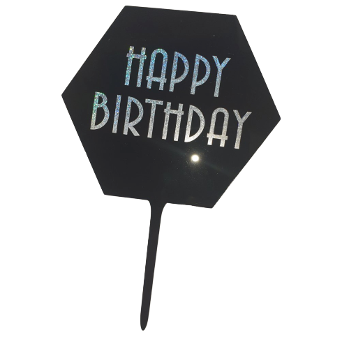 Nr154 Acrylic cake topper Happy birthday