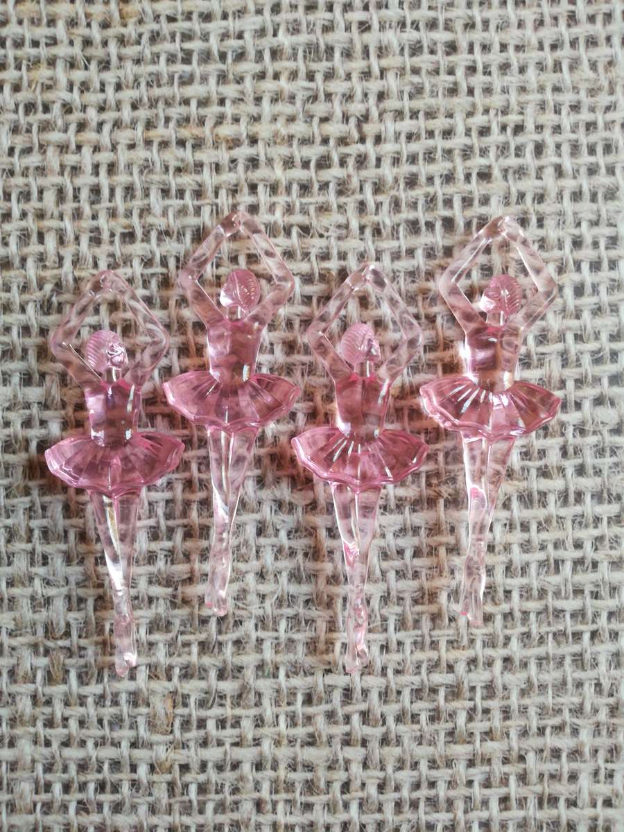 Ballerina cupcake topper , 8x2.6cm, 12pcs