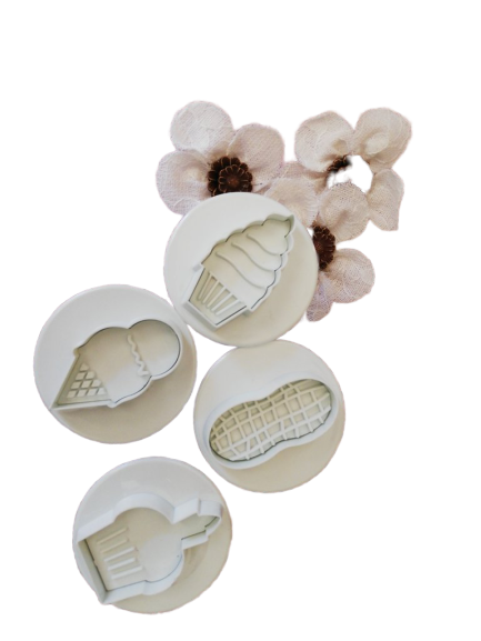 Ice Cream, cupcake and nut plunger cutter, Ice cream 5x2.5cm