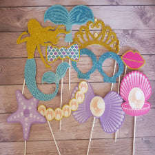 Mermaid under the sea party photo props or party decor