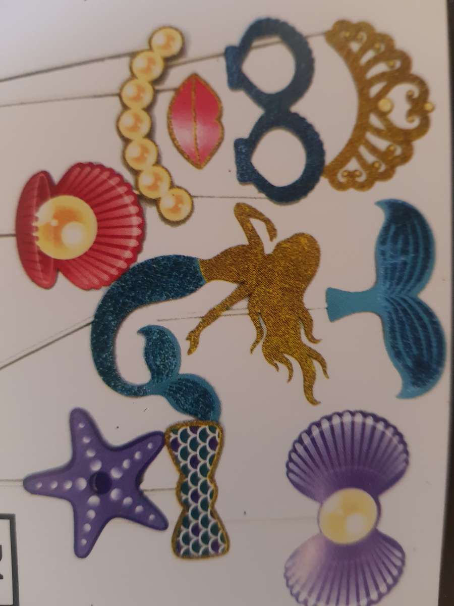 Mermaid under the sea party photo props or party decor