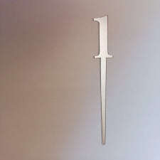 Silver Number 1 acrylic mirror cake topper, 7cm