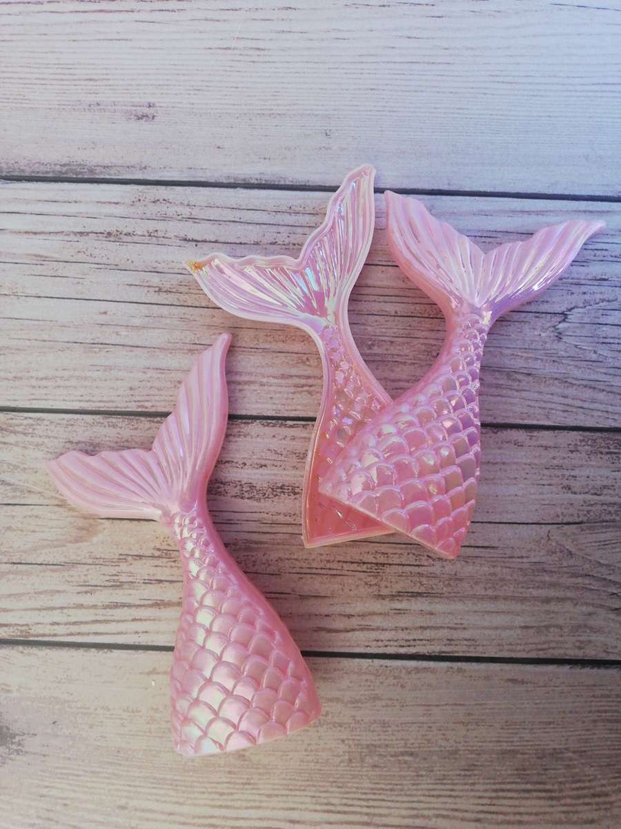 Mermaid Tail Sweet Container, 10.5x4.5x2.5cm - Pearl Pink