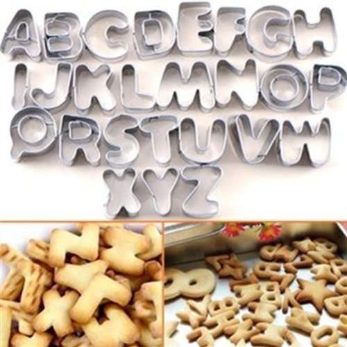 Metal Alphabet Cutters, +-3x2.5cm