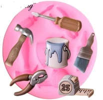 DIY tools silicone fondant Mould, Paint 2.1x1.7cm