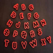 Alphabet fondant/cookie cutters (5cm) alphabet