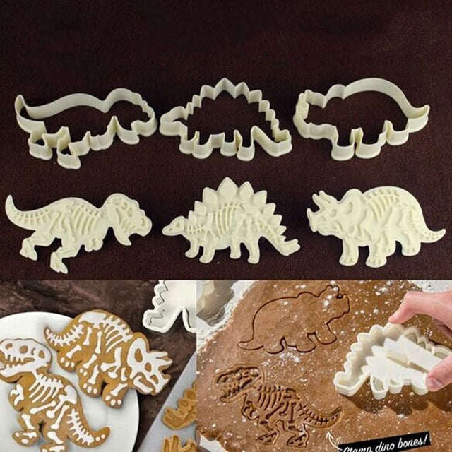Dinosaur plastic cookie cutter, 12x10.5cm, 12.5x8cm, 13x8cm