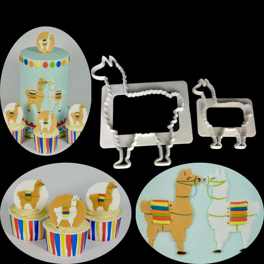 Llama plastic cookie cutter, 7.5x9.5cm, 4.5x5.5cm