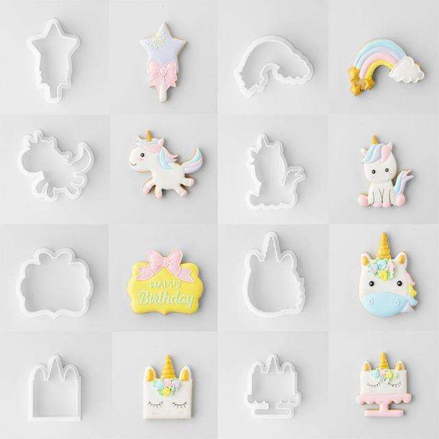 Unicorn plastic cookie cutter set, B