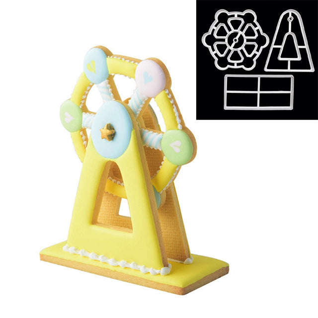 Windmill or ferris wheel  cookie cutter set