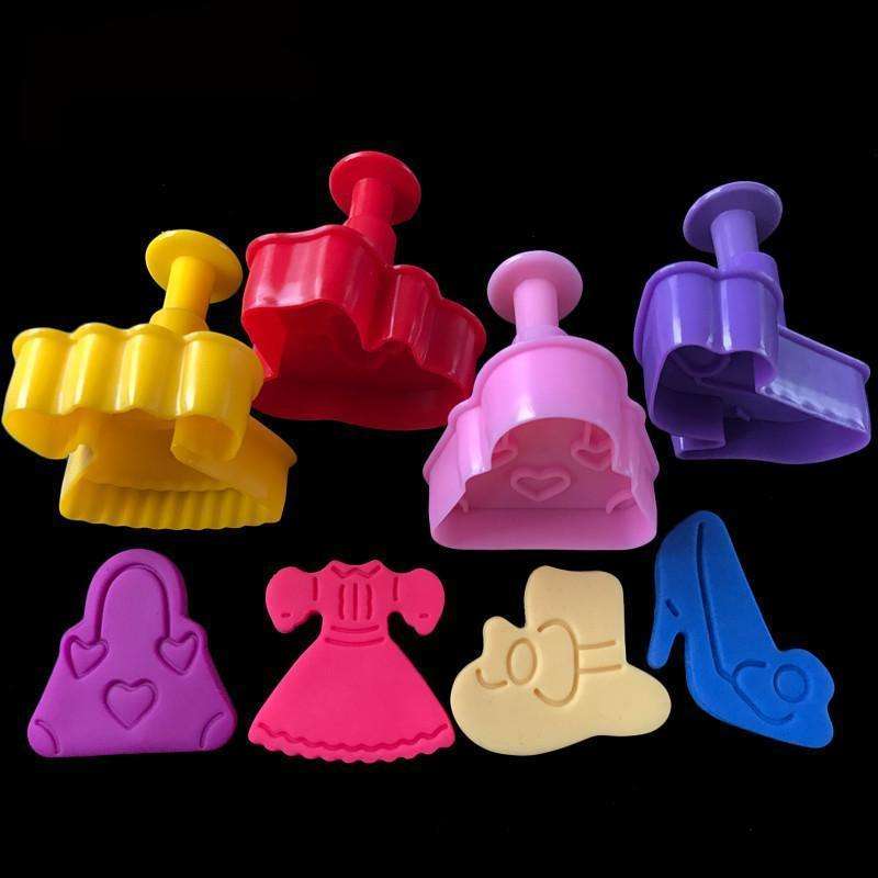 Dress, shoe, Handbag plunger cutter set