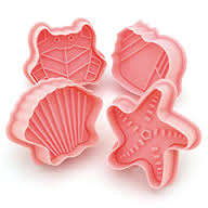 Sea shells under the sea Fondant plunger Cutter