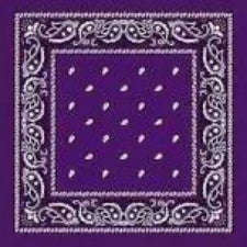 Very dark Purple B headband / party bandana - perfect for cowboy party 54x54cm