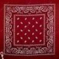Red headband /  party bandana - perfect for cowboy party, DARK red (maroon) 54x54cm