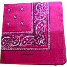 Dark Pink B headband /  party bandana - perfect for cowboy party  54x54cm