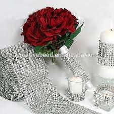 Silver Diamante roll for decor or cake decorating (decor items not included)