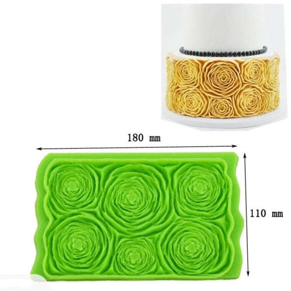 Peony Flower silicone onlay mat, 15x9.5cm, G