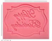 Silicone HAPPY birthday fondant mould, size of mould 7x5.5cm