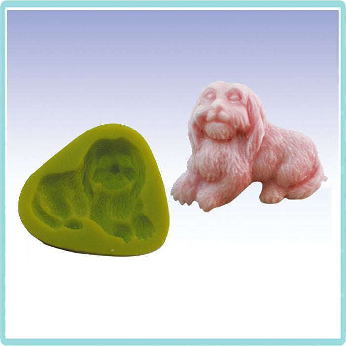 Doggie silicone mould, fondant, size of dog 5.5x4.5cm