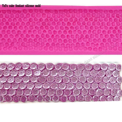 Sequin border Silicone fondant mould