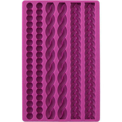 Ropes and pearl silicone fondant mould, size of mould 20x13cm