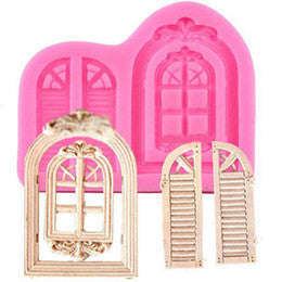 Retro Window Silicone Mould, size of mould 10.5x8cm