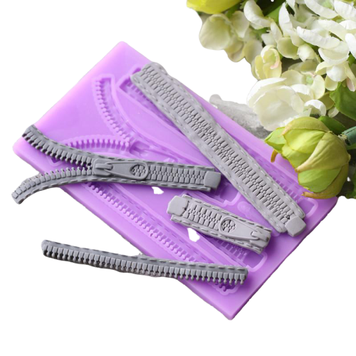 Zip silicone mould, size of mould 13x7.5cm