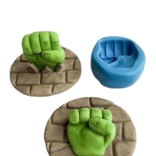 Hulk fist silicone mould, 3.3x3cm