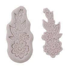 Lace Flower Border D silicone mould, 11.5x5cm