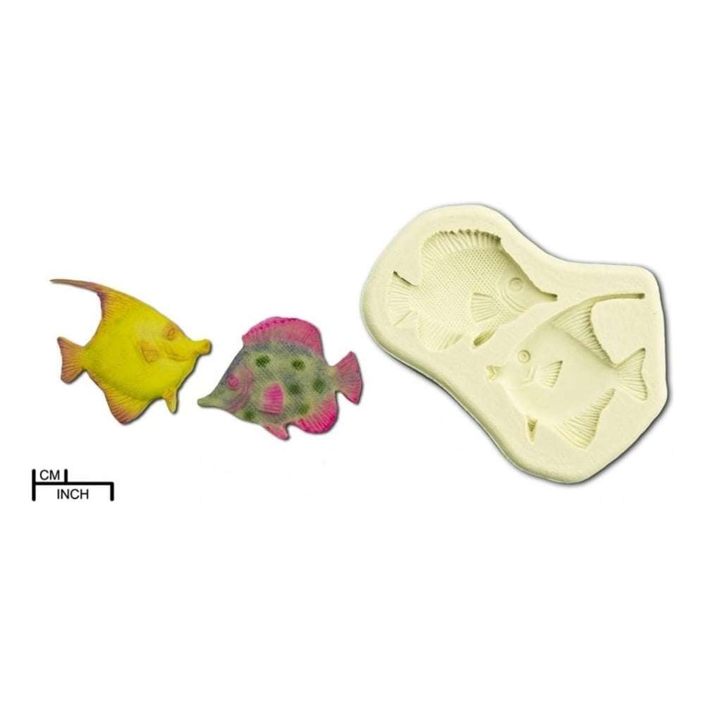 Fish under the sea silicone mould, yellow fish 4.3x4.3cm