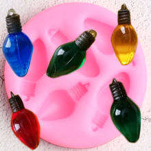 Light bulb silicone mould, 2.8x1.2cm