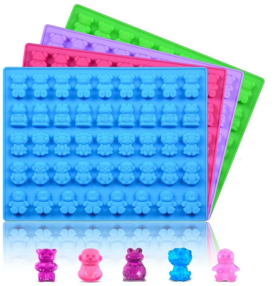 Gummy Cartoon Wild Animals silicone mould, Lion 2x1.5cm, 0.5cm deep