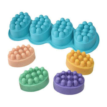 Massage silicone soap mould, 8.5x6cm, 4.5cm deep